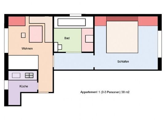 Grundriss vom Appartement